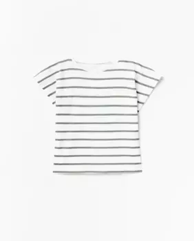 Полосатая футболка Sfera, серый