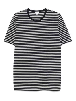 Полосатая футболка Sunspel, синий