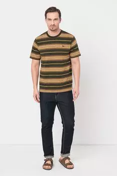 Полосатая футболка свободного кроя Superdry, зеленый