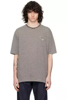 Полосатая футболка The Shepherd Undercover, серый