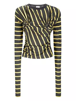 Полосатая футболка Vaquera, черный