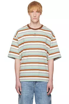 Полосатая футболка Wooyoungmi, цвет mint