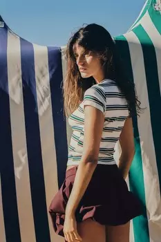 Полосатая футболка ZARA, полосатый