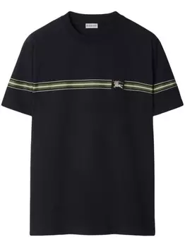 Полосатая хлопковая футболка Burberry, синий