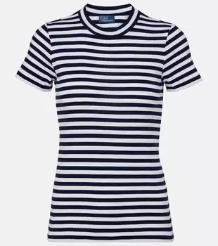 Полосатая хлопковая футболка Polo Ralph Lauren, Cruise Navy/White