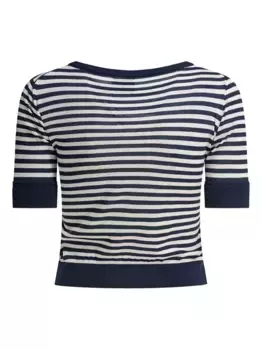 Полосатая хлопковая футболка RAKKI, синий