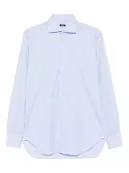 Полосатая хлопковая рубашка Barba, синий