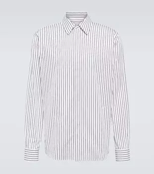 Полосатая хлопковая рубашка Bottega Veneta, мультиколор