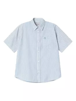 Полосатая хлопковая рубашка Carhartt WIP, синий
