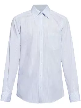 Полосатая хлопковая рубашка Dolce & Gabbana, синий