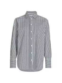 Полосатая хлопковая рубашка Frame, мультиколор