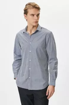 Полосатая хлопковая рубашка Koton, белый