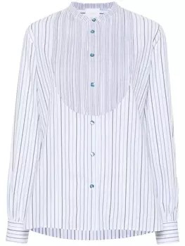 Полосатая хлопковая рубашка Merci, синяя