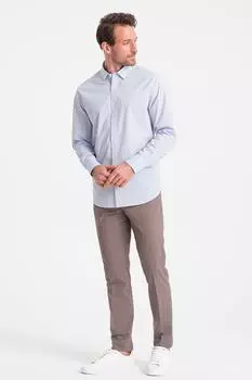 Полосатая хлопковая рубашка Ombre, белый