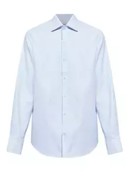 Полосатая хлопковая рубашка Paul & Shark, синий