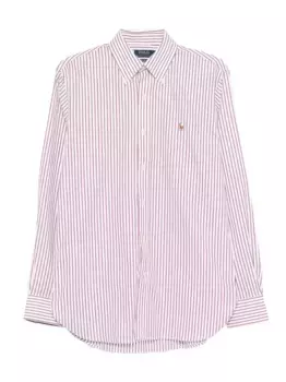 Полосатая хлопковая рубашка POLO RALPH LAUREN, белый