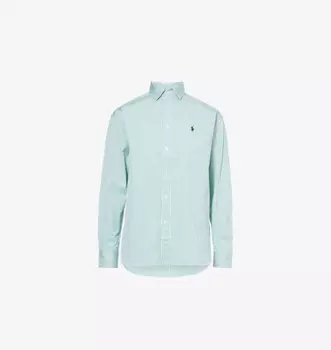 Полосатая хлопковая рубашка с длинными рукавами Polo Ralph Lauren, мультиколор