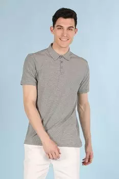 Полосатая хлопковая рубашка с воротником Colin'S, хаки