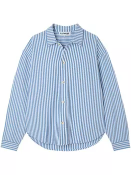 Полосатая хлопковая рубашка Sunnei, синий