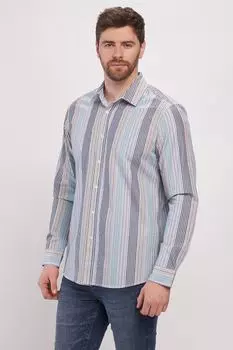 Полосатая хлопковая рубашка Timeout, зеленый