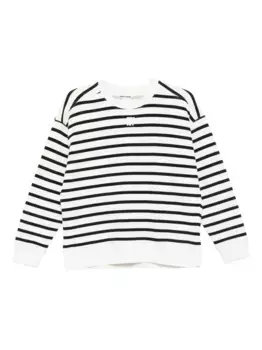 Полосатая хлопковая толстовка DKNY, белый