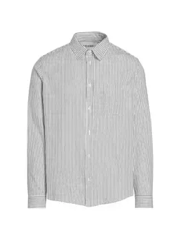 Полосатая классическая тканая рубашка Frame, цвет stripe