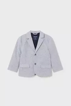 Полосатая куртка из хлопка и льна Mayoral, серый