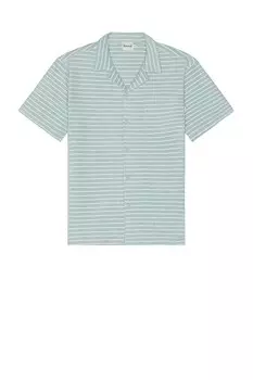 Полосатая махровая хлопковая рубашка Bound, голубой