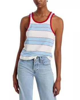 Полосатая майка Bama RE/DONE, синий