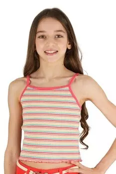 Полосатая майка для девочки Charanga, мультиколор