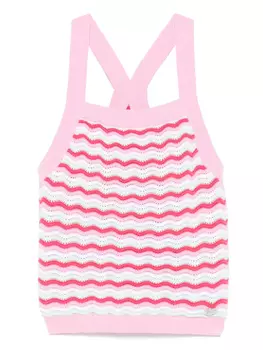 Полосатая майка guess kids, розовый