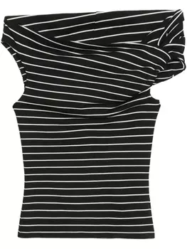 Полосатая майка MSGM, черный