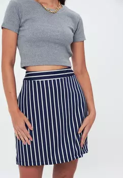 Полосатая мини-юбка Herita, синий