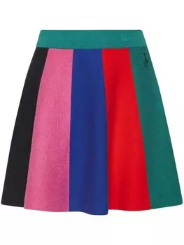Полосатая мини-юбка JW Anderson, зеленый