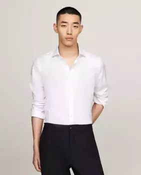 Полосатая мужская рубашка Добби Tommy Hilfiger, белый