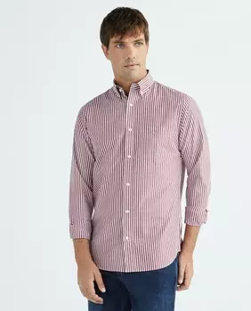 Полосатая мужская рубашка из поплина Gant, желтый