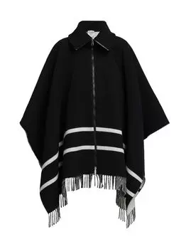Полосатая накидка Archivio Creativo Moncler, черный