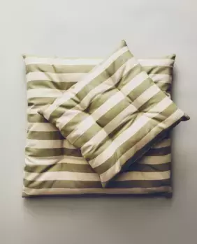Полосатая напольная подушка для домашних животных Zara Home, зеленый