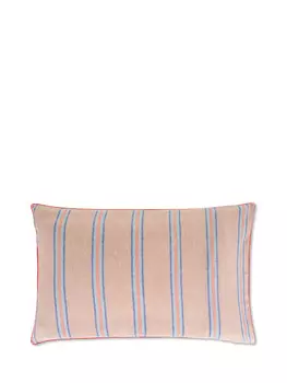Полосатая наволочка из стираного льна Coincasa, орнажевый