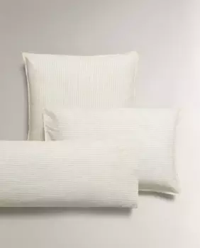 Полосатая наволочка Zara Home, зеленый