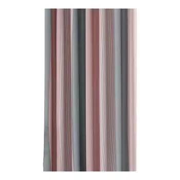 Полосатая оконная портьера, съемная перфорированная полиэстеровая универсальная элегантная штора для дома, розово-серая, размеры: 100x250 см Stuttg, мультиколор