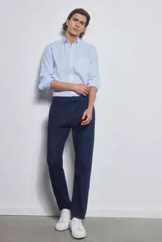 Полосатая оксфордская рубашка без железа Pedro del Hierro, синий