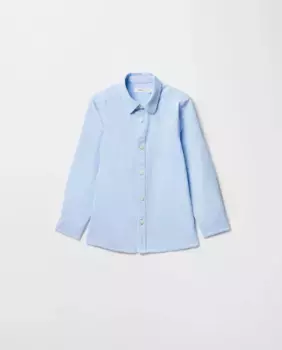 Полосатая оксфордская рубашка Sfera, светло-голубой