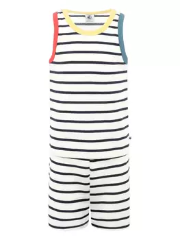 Полосатая пижама Petit Bateau, белый