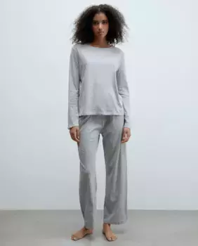 Полосатая пижама Sfera, серый