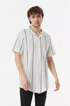 Полосатая повседневная рубашка Fullamoda, черный