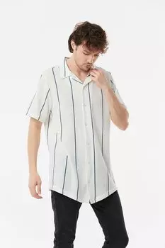 Полосатая повседневная рубашка Fullamoda, индиго