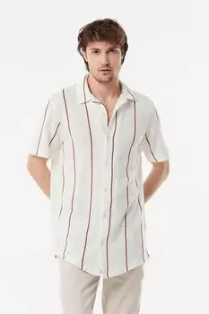Полосатая повседневная рубашка Fullamoda, плитка
