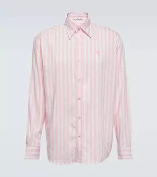 Полосатая рубашка Acne Studios, розовый