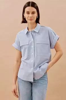 Полосатая рубашка Albaray, синий